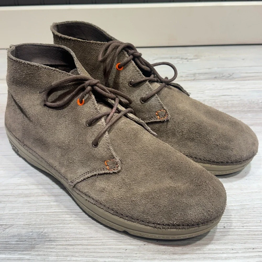 Men's Crocs Thompson Desert Chukka Boots Size 13 Brown‎ Suede Ankle Lace Up